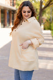 Plus Size Thermal Waffle Knit Henley Tunic Top