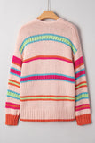 Striped Knit Oversize Cardigan