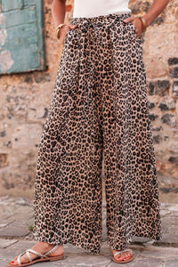 Boho Leopard Wide Leg Pants