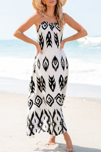 Black Western  Aztec Printed Fashion Vacation Sundress