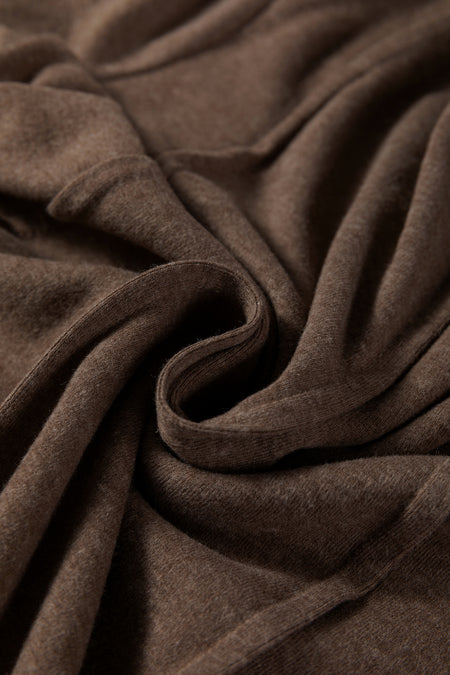 Solid Exposed Seam Crew Neck Long Sleeve Top