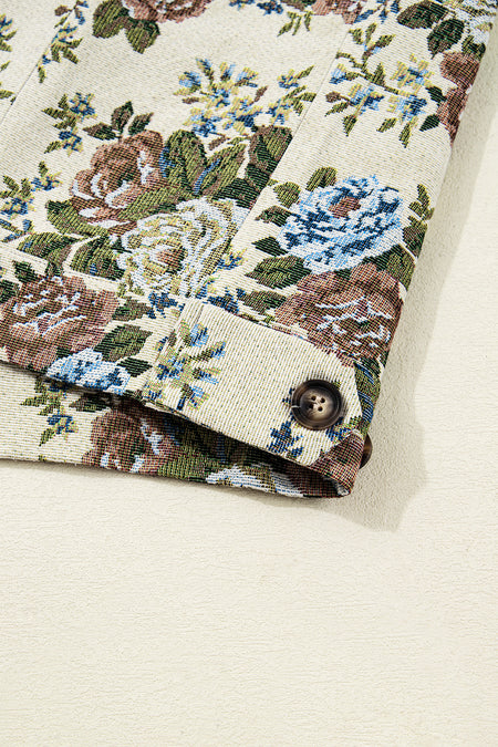 Floral Zip Up Jacket