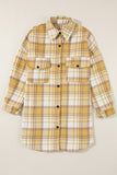 Plaid Flap Pocket Long Sleeve Shacket