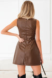 Wild Gal Vegan Mini Leather Dress
