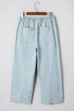 Mid Rise Drawstring Jeans