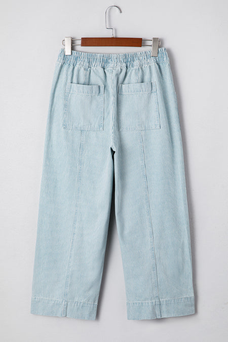 Mid Rise Drawstring Jeans