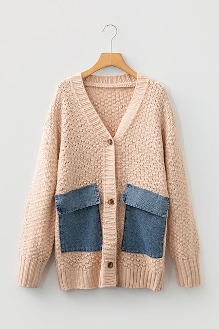 Knitted Patchwork Cardigan