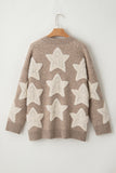 Sherpa Star Sweater Pocketed Cardigan