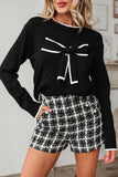 Big Bow Cropped Sweater