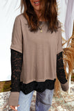 Sheer Lace Patchwork Tee