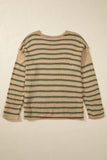 Stripe Drop Shoulder Casual Sweater