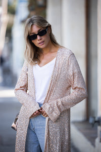 Champagne Afterglow Sequin Duster