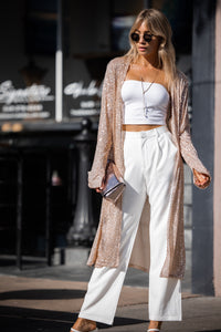 Champagne Afterglow Sequin Duster