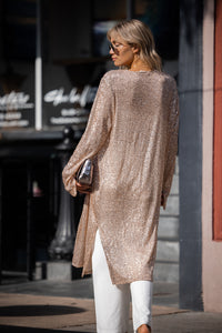 Champagne Afterglow Sequin Duster